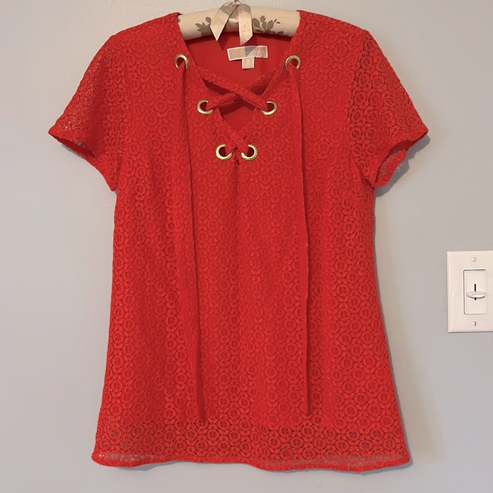Michael Kors coral lace top
